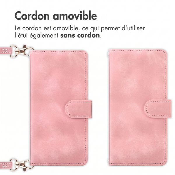 imoshion Etui de télephone portefeuille avec cordon Motorola Moto G77 - Rose