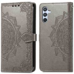 imoshion Etui de téléphone portefeuille Mandala Samsung Galaxy A34 (5G) - Gris