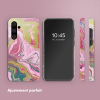 Selencia Coque arrière Vivid Samsung Galaxy A55 - Marble Pink