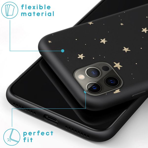 imoshion Coque Design iPhone 12 Pro Max - Etoiles / Noir