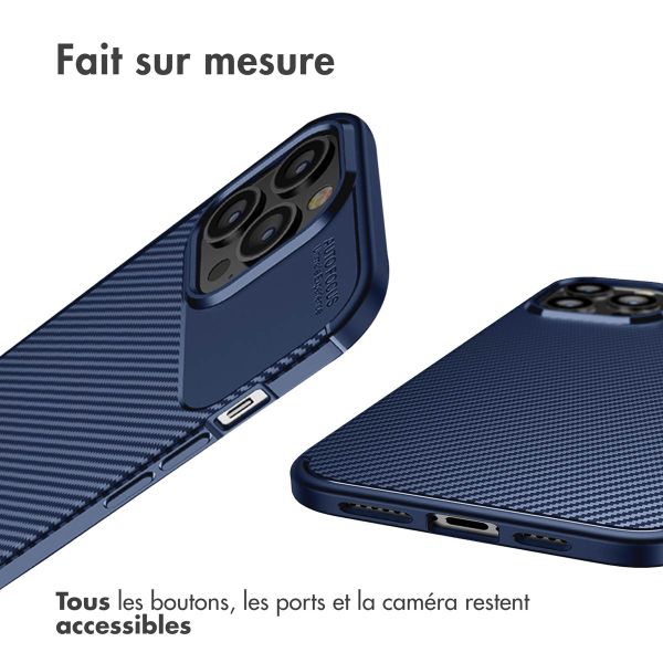 imoshion Coque silicone Carbon Apple iPhone 13 Pro Max - Bleu