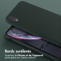 Selencia Coque silicone avec cordon amovible iPhone Xr - Vert foncé