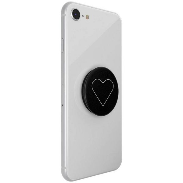 PopSockets PopGrip - Amovible - White Heart Black