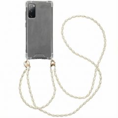 imoshion Coque avec dragonne + bracelet - Perles Samsung Galaxy S20 FE - Transparent