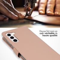Selencia Étui portefeuille en cuir véritable Samsung Galaxy S23 Plus - Dusty Pink