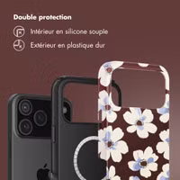 Selencia Coque arrière Vivid avec MagSafe Apple iPhone 17 Pro - Choco Flower Pop
