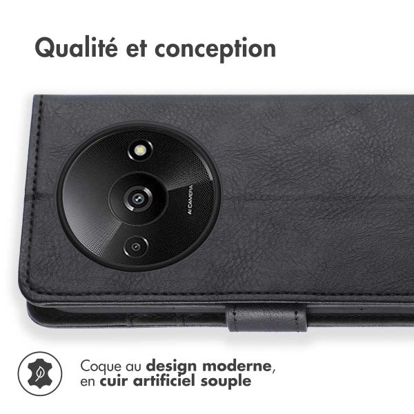 imoshion Étui de télephone portefeuille Xiaomi Redmi A3 - Noir