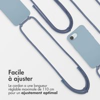 imoshion Coque arrière Color avec cordon amovible et MagSafe Apple iPhone 16e - Ash Blue