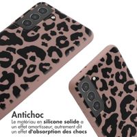 imoshion Coque design en silicone avec cordon Samsung Galaxy S21 Plus - Animal Pink