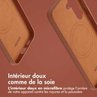 Accezz Coque arrière en cuir avec Magsafe Samsung Galaxy S25 - Sienna Brown