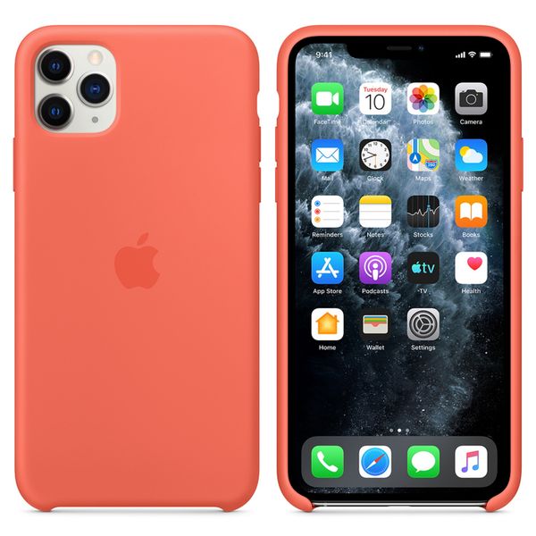 Apple Coque en silicone Apple iPhone 11 Pro Max - Clementine Orange