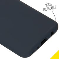 Accezz Coque Liquid Silicone Samsung Galaxy A40 - Bleu foncé