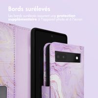 imoshion ﻿Étui de téléphone portefeuille Design Google Pixel 6a - Purple Marble