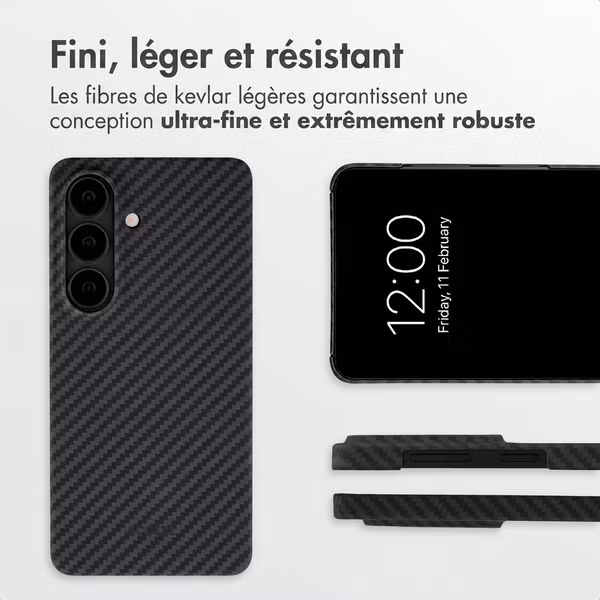 Accezz Coque Kevlar® MagSafe Samsung Galaxy S26 - Noir