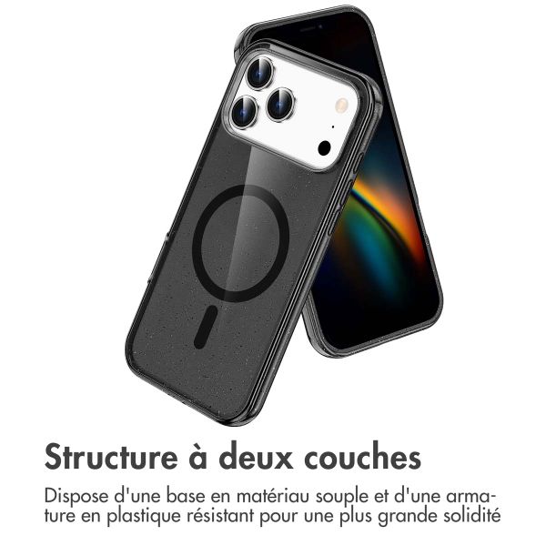 imoshion Coque Pailletée avec MagSafe Apple iPhone 17 Pro Max - Noir