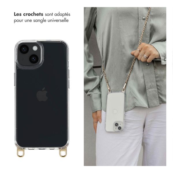 Selencia Coque avec crochets amovibles iPhone 14 - Transparent