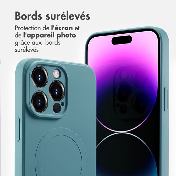 imoshion Coque Couleur avec MagSafe Apple iPhone 14 Pro Max - Smoke Green
