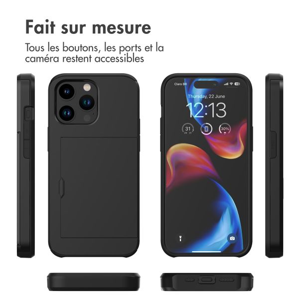 imoshion Coque arrière avec porte-cartes Apple iPhone 15 Pro Max - Noir