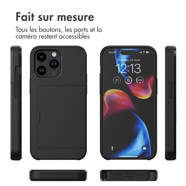 imoshion Coque arrière avec porte-cartes iPhone 15 Pro Max - Noir