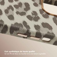 Selencia Coque Sabi imprimé panthère avec MagSafe Apple iPhone 15 - Soft Ivory