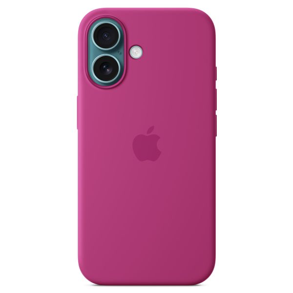 Apple Coque en silicone MagSafe Apple iPhone 16 - Fuchsia