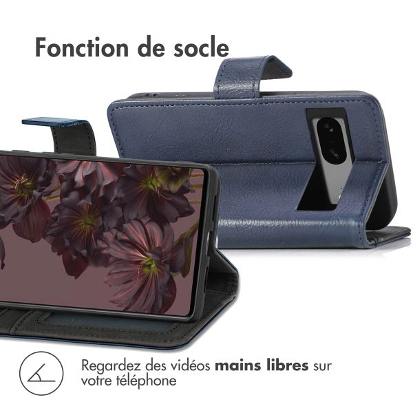 imoshion Étui de téléphone portefeuille Luxe Google Pixel 7 - Bleu foncé