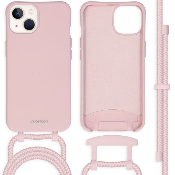 imoshion Coque de couleur avec cordon amovible iPhone 13 - Rose