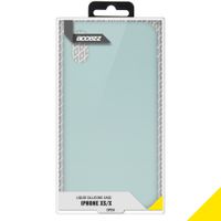 Accezz Coque Liquid Silicone iPhone Xs / X - Bleu clair