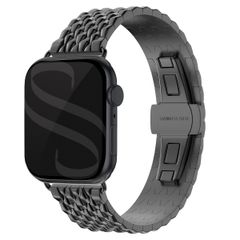 Selencia Bracelet dragon en acier Apple Watch Series 1 t/m 9 / SE (38/40/41 mm) | Series 10 / 11 (42 mm) - Noir
