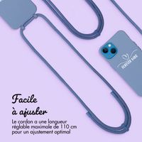 Coque de couleur personnalisée MagSafe avec cordon amovible  et cœur élégant iPhone 13 - Ash Blue