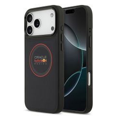 Red Bull Racing Coque en cuir PU maillé MagSafe Apple iPhone 17 Pro Max - Navy