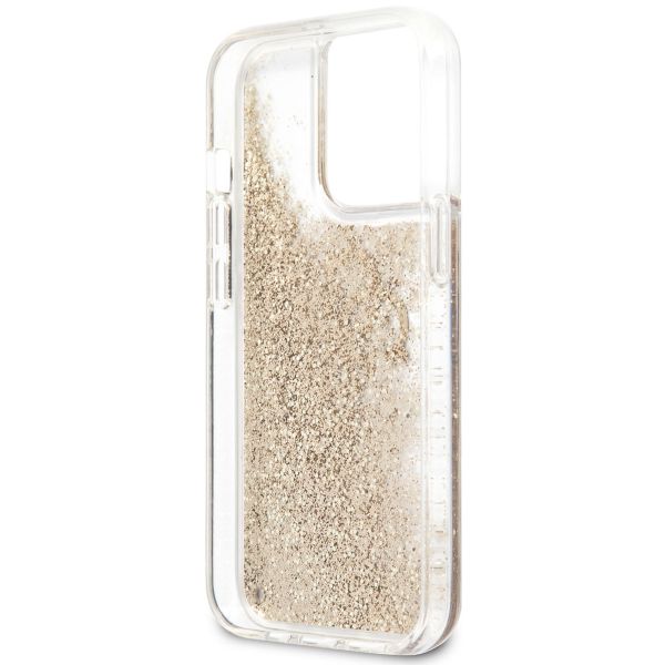 Guess Coque 4G Logo Liquid Glitter iPhone 13 Pro - Gold