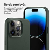 Accezz Coque arrière en cuir avec MagSafe Apple iPhone 14 Pro - Cedar Green
