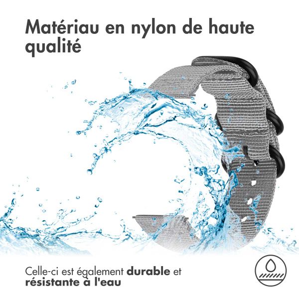 imoshion Bracelet robuste en nylon  - Connexion universelle 22 mm - Gris