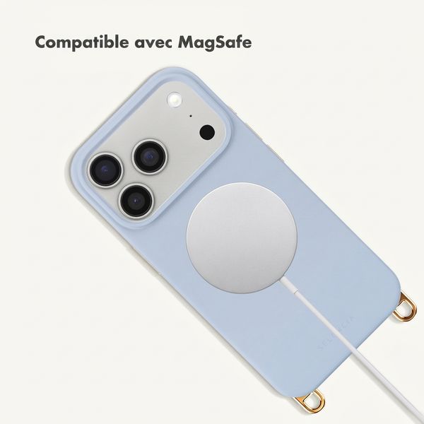 Selencia Coque arrière Rivièra avec MagSafe avec crochets amovibles Apple iPhone 17 Pro - Powder Blue
