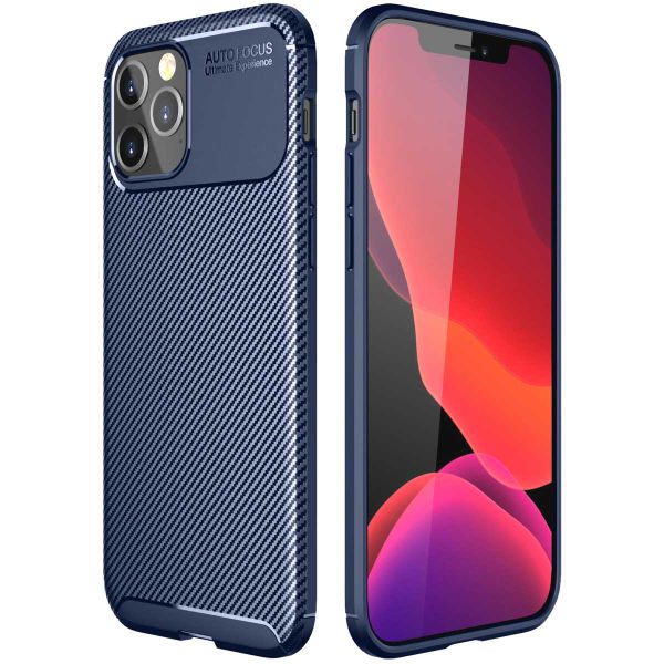 imoshion Coque silicone Carbon iPhone 12 (Pro) - Bleu