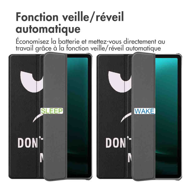 imoshion Coque tablette Design Trifold Samsung Galaxy Tab S10 Plus / Tab S9 FE Plus / Tab S9 Plus - Don't touch