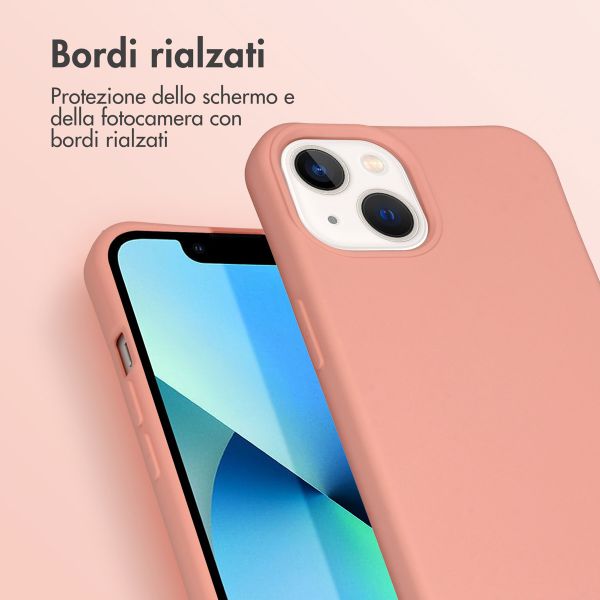 imoshion Coque de couleur avec cordon amovible Apple iPhone 13 - Peach
