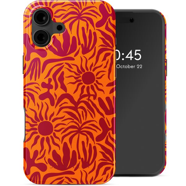 Selencia Coque arrière Vivid Tough avec MagSafe iPhone 16 - Tropical Vibes Apricot
