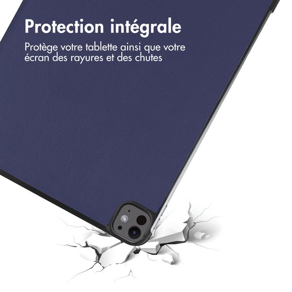 imoshion Coque tablette Trifold iPad Pro 13 (2024) M4 - Bleu foncé