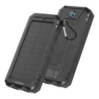 imoshion Solar Powerbank - Batterie externe avec panneau solaire - Charge rapide et fourniture d'énergie - 10.000 mAh - Noir