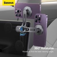 Baseus Support de téléphone magnétique T-Space Series pour voiture – Tableau de bord et console centrale – MagSafe – Frost Silver