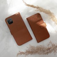 Selencia Étui portefeuille en cuir véritable Samsung Galaxy S9 - Marron clair