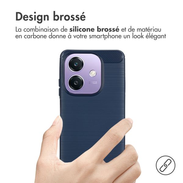 imoshion Coque Brushed Oppo A40 4G / Oppo A40M 4G - Bleu foncé