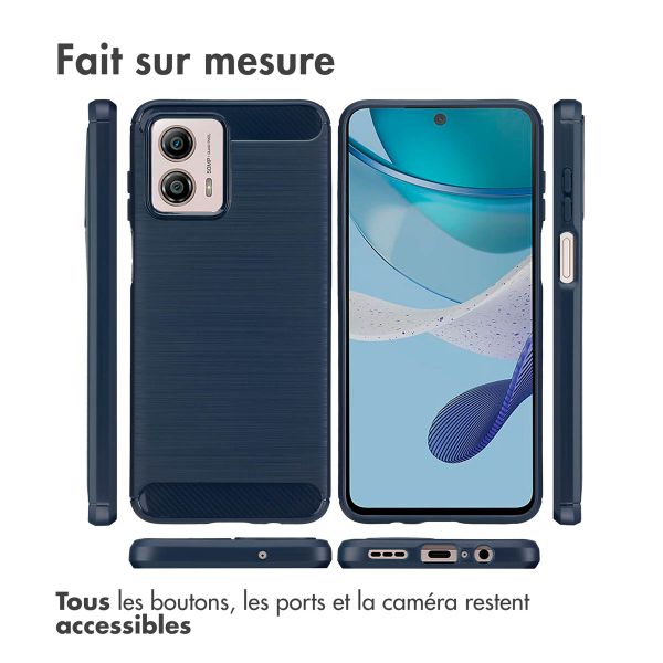 imoshion Coque Brushed Motorola Moto G53 - Bleu foncé