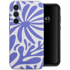 Selencia Coque arrière Vivid Samsung Galaxy A35 - Modern Bloom Sapphire Blue