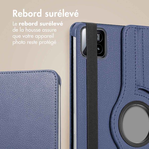 imoshion Coque tablette rotatif à 360° Xiaomi Pad 7 / 7 Pro - Bleu foncé