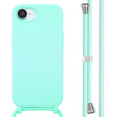 imoshion Coque en silicone avec cordon iPhone 16e - Vert menthe