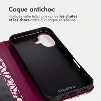 imoshion Étui de télephone portefeuille Design Apple iPhone 16 - Bloom Love Blush