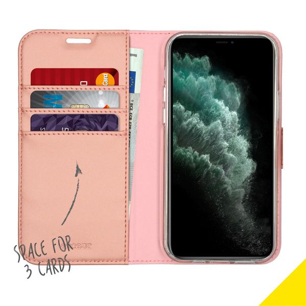 Accezz Étui de téléphone Wallet Apple iPhone 12 (Pro) - Rose Champagne